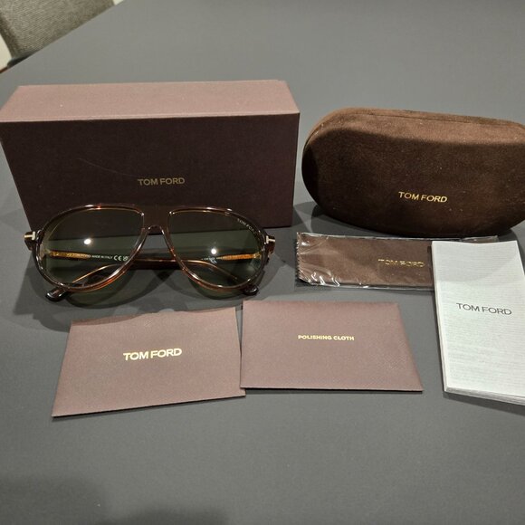 Tom Ford Marcus Aviator Sunglasses - TF1023 48N 60-13 140-1 - Brown - Picture 15 of 16